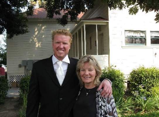 Judy Busey with her son, Jake Busey